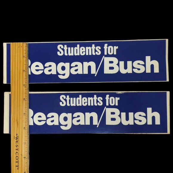 Students For Reagan Bush 1984 Presidential Campaign Bumper Sticker Lot NOS - Picture 3 of 7